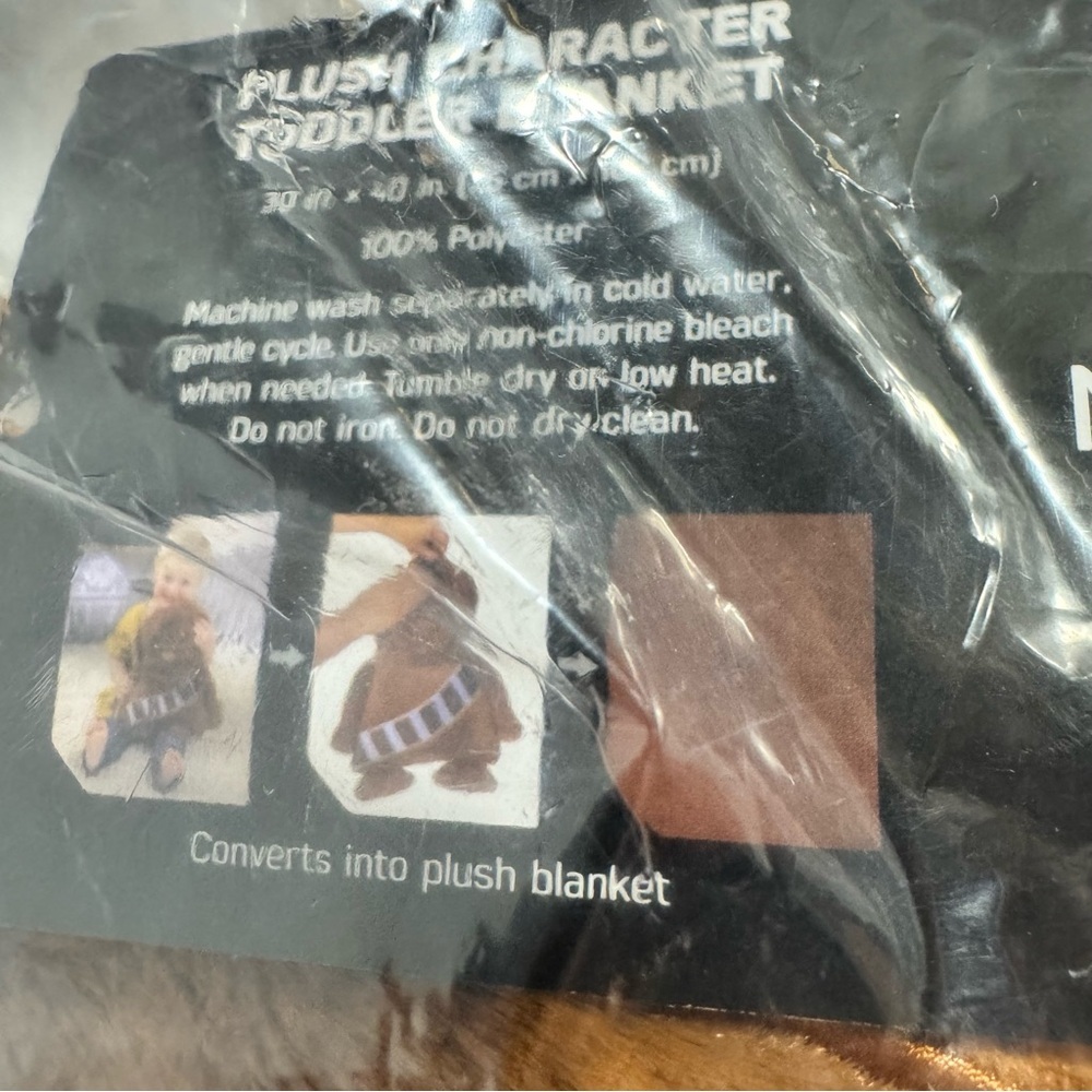 Star Wars R2-D2 Chewbacca Grogu Darth Vader Converts into Blanket Lot of 4 NWT - Picture 6 of 6